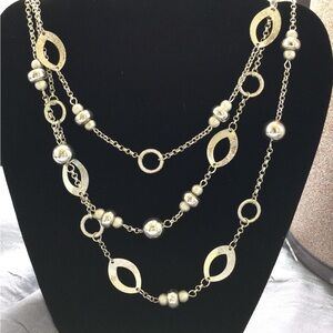 Silver 3 strand  Necklace